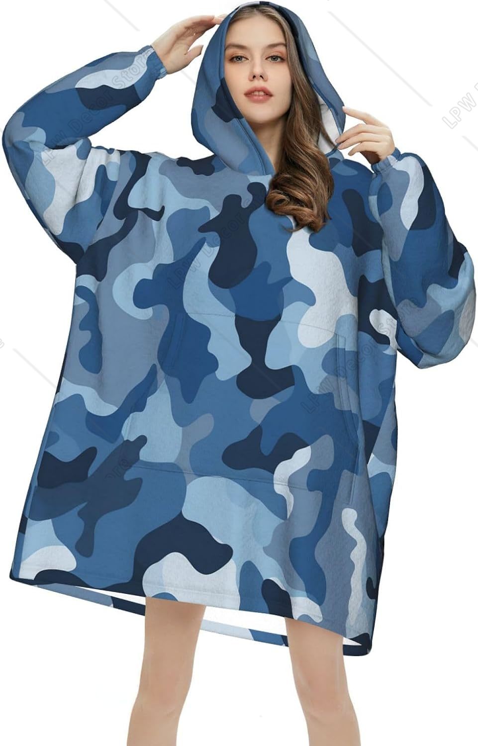 Sherpa Hoodie Fleece - Felpa con Cappuccio e Coperta Integrata