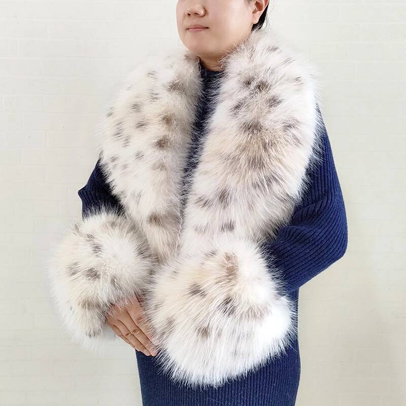 Shawl Wrap Winter - Sciarpa in pelliccia di volpe sintetica