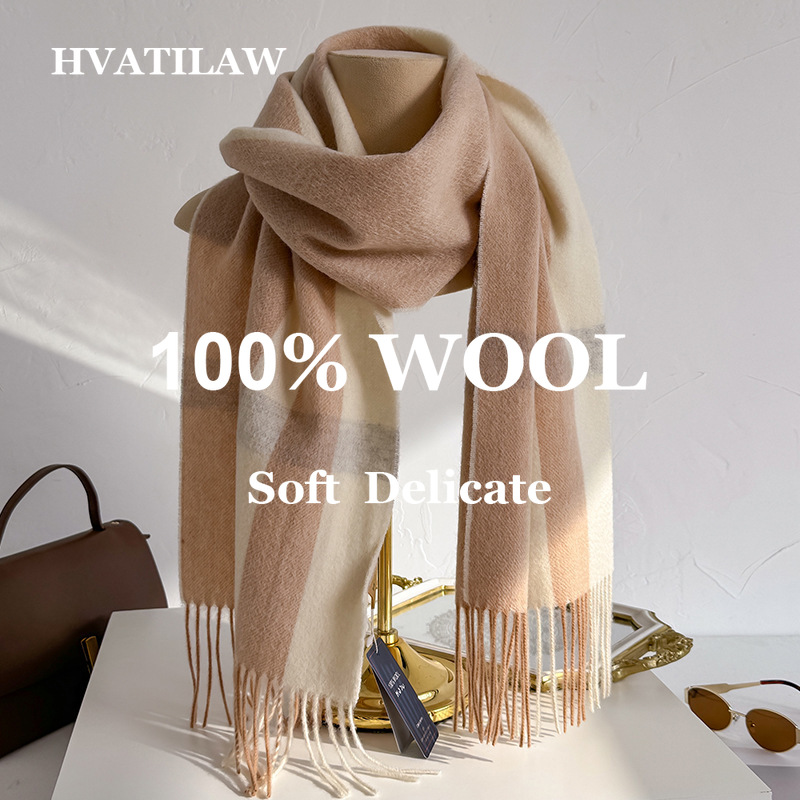 Wool Scarf Men - Sciarpa a Quadri 100% Lana per