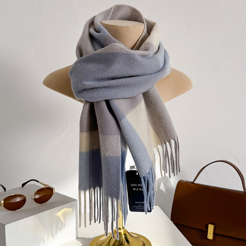 Sciarpa a Quadri 100% Lana per - Wool Scarf Men recensione e prezzo