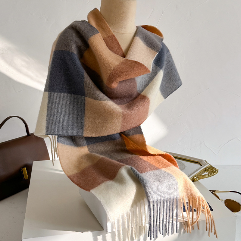 Sciarpa a Quadri 100% Lana per - Wool Scarf Men recensione e prezzo