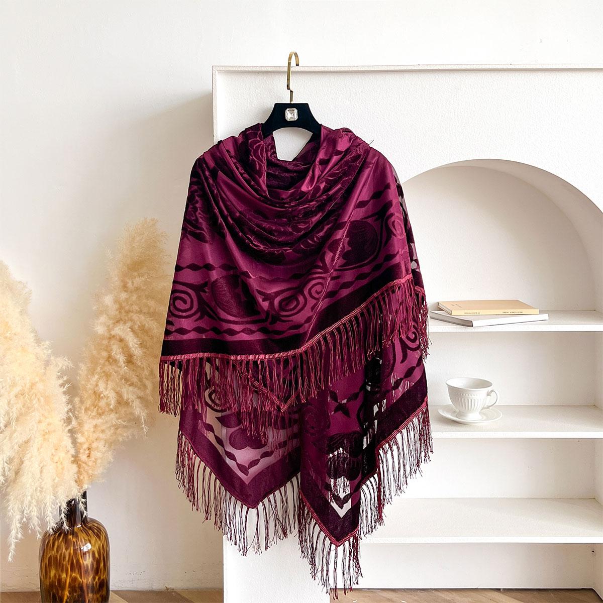 Sciarpa Retrò in Velluto con N - Shawl Wrap Winter recensione e prezzo